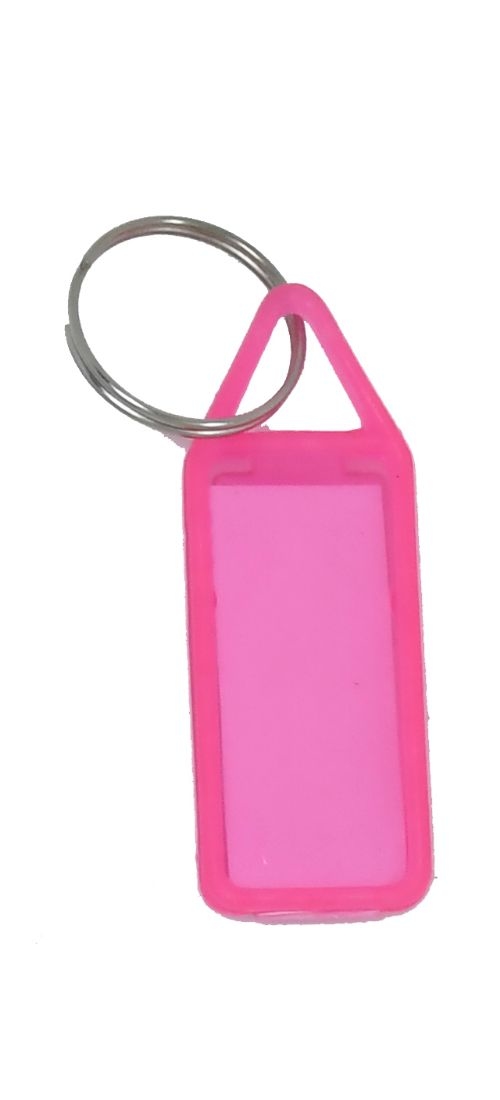 Plain Label Key Chain - Pink