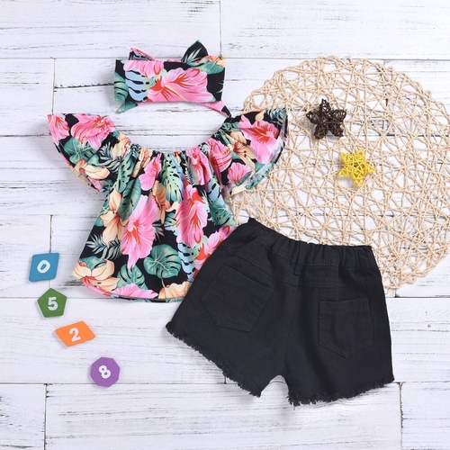 2019 Summer Baby Girl Clothing Set Toddler Kids