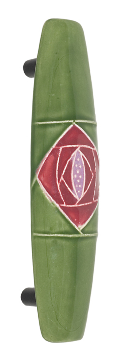 Acorn PPDYP Lg Pull Green with Sq Mauve Rose