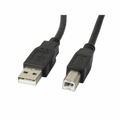 USB A to USB B Cable Lanberg CA-USBA-10CC-0005-BK Black