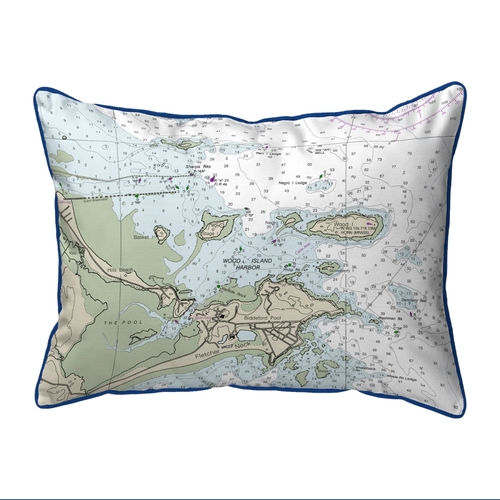 Betsy Drake HJ13287BP Biddleford Pool, ME Nautical Map Large Corde