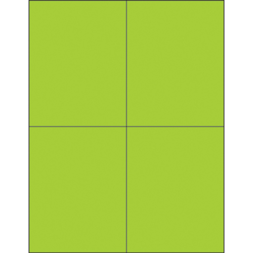 Box Partners LL183GN 4.25 x 5.5 in. Fluorescent Green Rectangle Laser 