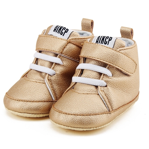 2019 baby shoes PU Leather solid infant girl boy