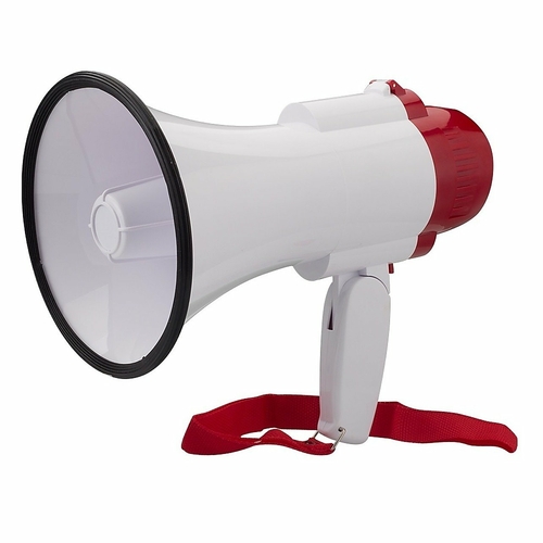 Audio Megaphone 25Watt Bull Horn with Siren