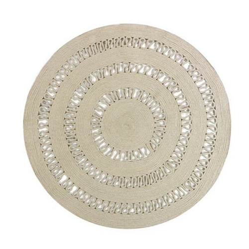 Dotti Saskia Round Taupe Cotton Rug 160Rnd