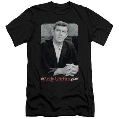 Trevco Andy Griffith-Classic Andy - Short Sleeve Adult 30-1 Tee - Whit