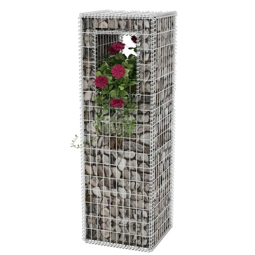 Gabion Basket Post/Planter Steel 19.7"x19.7"x63"