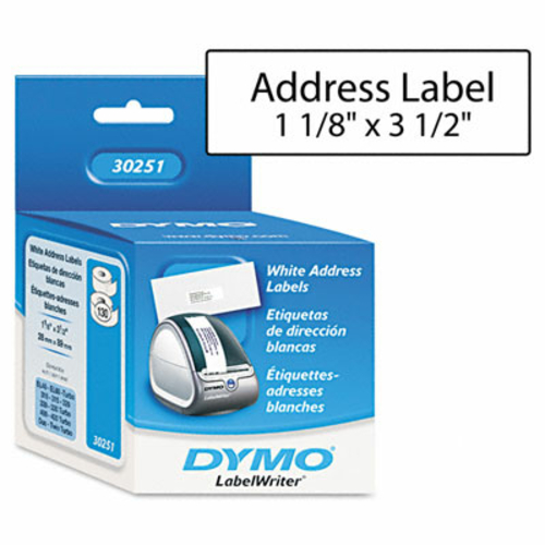 Dymo 30251 Self-Stick Address Labels for Label Printers  3-1/2 x 1-1/8