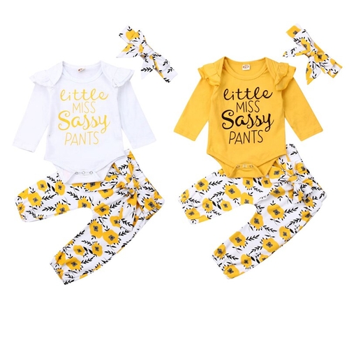 Newborn Baby Girls Boys 0 24M Clothes Sets Floral