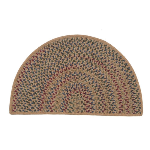 Colonial Mills Rug IC30ASLICESET Rustic Braided Kitchen Slice  Taupe -