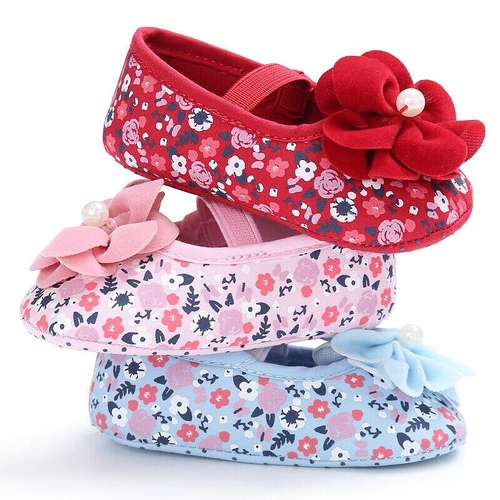 0 18M Baby Girl Floral Shoes Toddler Newborn