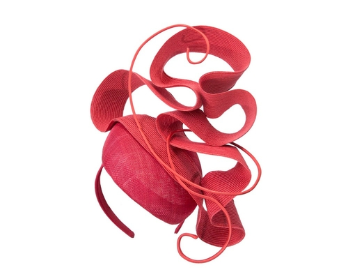 Red designers racing fascinator