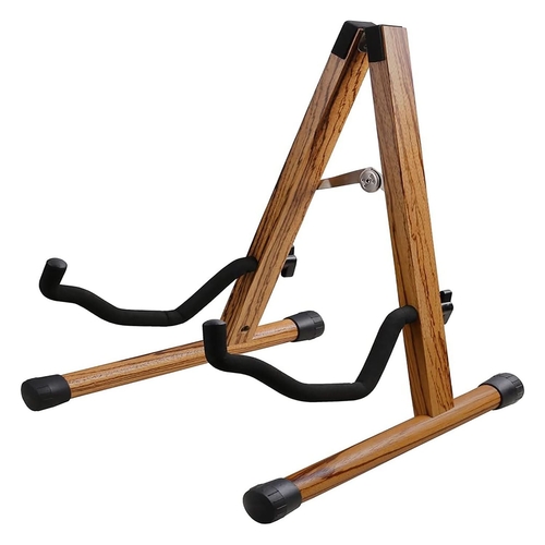 5Core Guitar Stand Floor Adjustable Solid Wood A Frame Universal