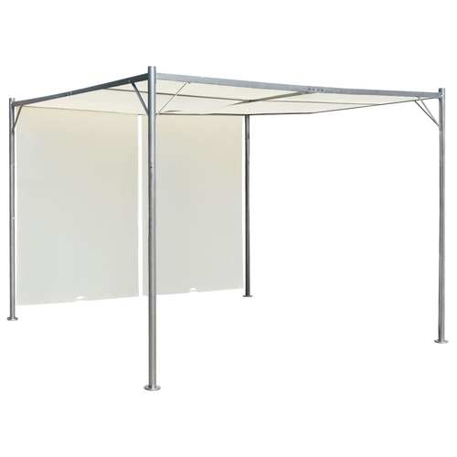Pergola with Adjustable Roof Cream White 118.1"x118.1" Steel