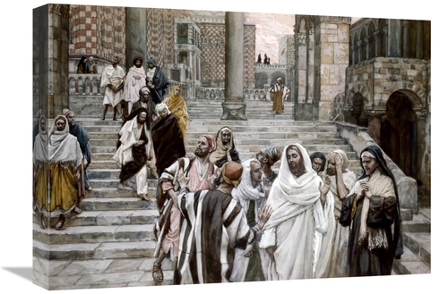 Global Gallery GCS-280287-22-142 22 in. Disciples Admire the Buildings