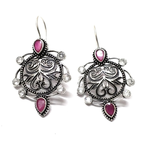 Generic Women's Brass Earrings (Silver, free Size)