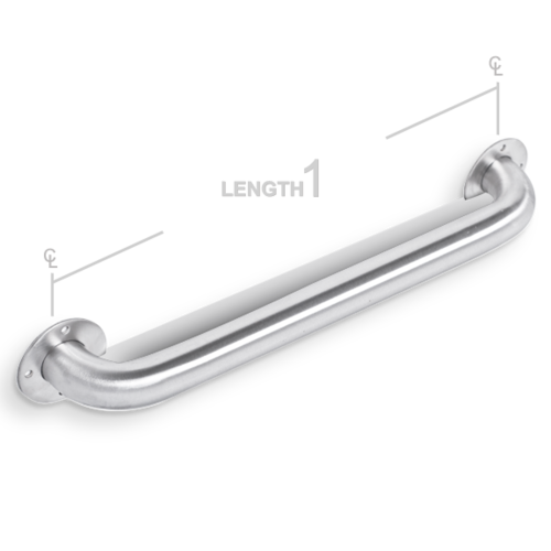 AJW US130-A48 48 In. Exposed Flange- 1.5 In. Diameter Security Grab Ba