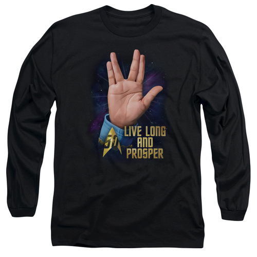 Trevco CBS1763-AL-1 Star Trek & Llap 50 Long Sleeve Adult Cotton 18-1 