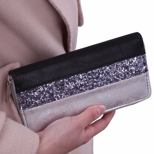 Women patchwork Wallet pu clutch Long