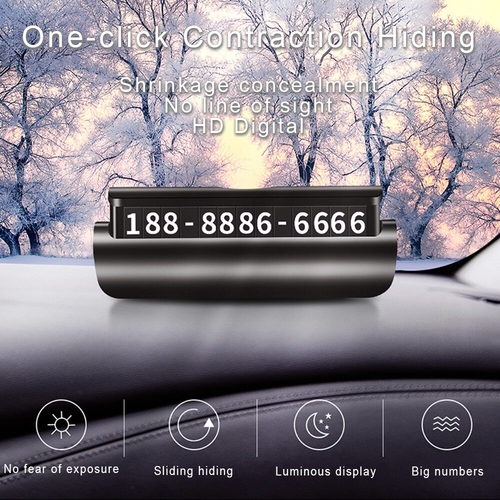 Luminous Car Temporary Parking Card Telephone