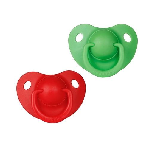 Doodalou Infant Pacifier - Red and Green - Medium