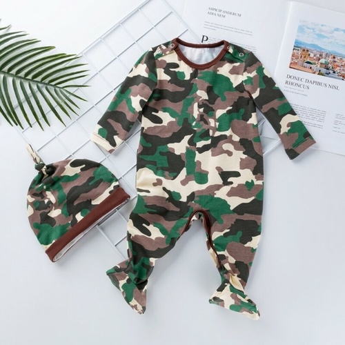 0 24M Newborn Baby Boy Girl Cotton Rompers Clothes