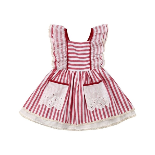 Summer Toddler Baby Girls Clothes Strap Ruffle