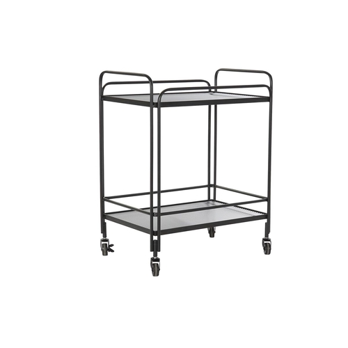 Serving trolley DKD Home Decor Black Metal Crystal 60,5 x 40,5 x 75,5