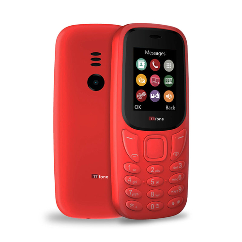 TTfone TT170 Red Dual SIM with USB Cable, EE Pay As You Go