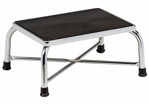 Dukal Chrome-Plated Bariatric Foot Stools 11" x 14". Non-Skid Rubber