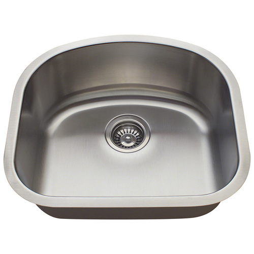 Polaris p812-16 16 gauge D-Bowl Stainless Steel Sink