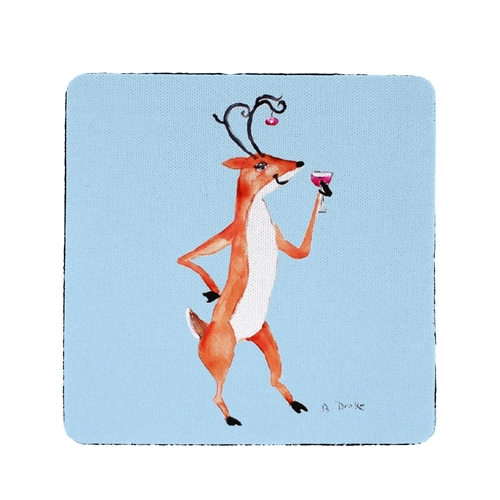 Betsy Drake CT906 Deer Party Coaster - Set of 4