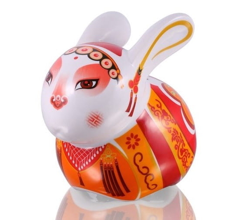 Big Porcelain Moneybank Empress Rabbit