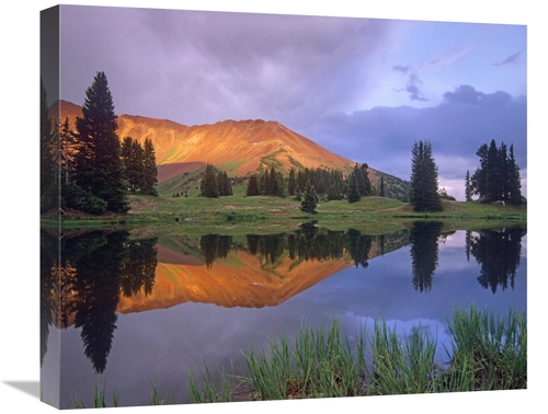 Global Gallery GCS-396821-22-142 22 in. Mount Baldy at Sunset Reflecte