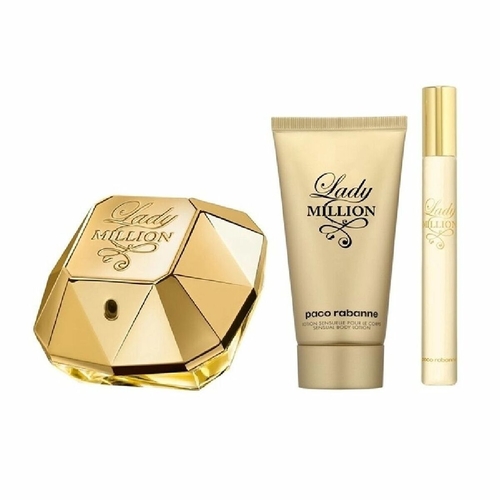 Women's Perfume Set Paco Rabanne Lady Million Fabulous (3 pcs)