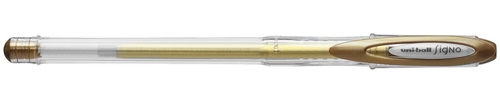 Uni-Ball 2006154 0.7 mm Signo Metallic Gel Stick Pens, Gold - Pack