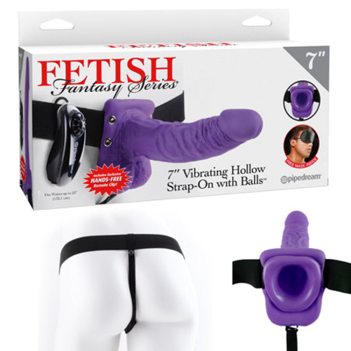 Pipedream Fetish Fantasy Series 7 in. Vibrating Hollow Strap-On with