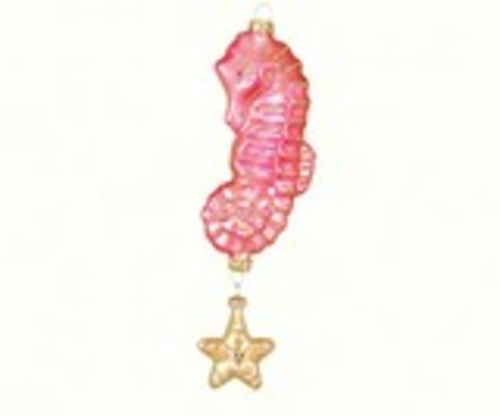 Cobane Studio COBANEC105 Twinkle Seahorse Ornament- Pink