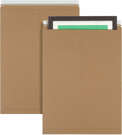 Pack of 5 Kraft Rigid Mailers 13 x 18. Paperboard envelopes 13x18