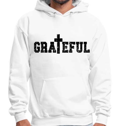 Mens Graphic Hoodie Grateful Print