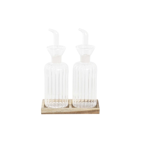 Oil and Vinegar Set DKD Home Decor 250 ml 14 x 7,5 x 21 cm Natural