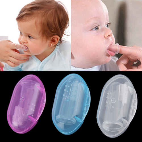 2Pcs Soft Safe Baby Toothbrushes Kids Silicone