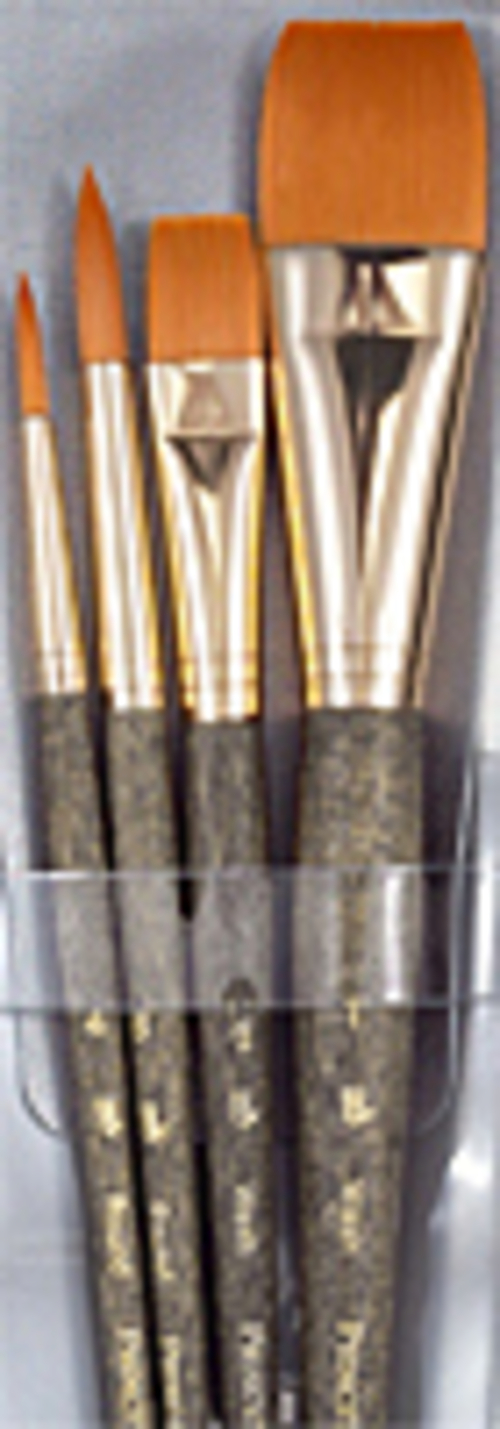 Princeton Brush 9146 Real Value Short Handle Set- Synthetic Golden Tak