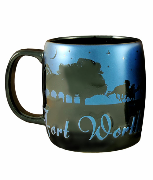 Americaware SMFTW02 Fort Worth 22 oz Night Sky Silhouette Mug
