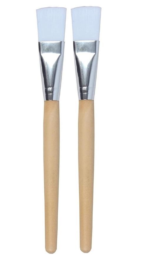 Hair Flat Face Pack Brush- Multicolour, Combo of 2 Pieces