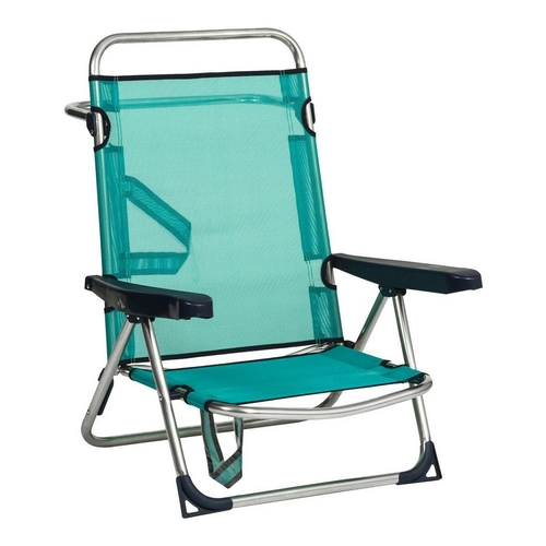 Beach Chair Alco Aluminium Multi-position Foldable Green 62 x 82 x 65