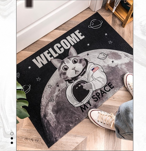 Cat Astronaut Doormat