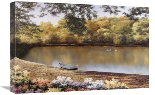 Global Gallery GCS-393940-1624-142 16 x 24 in. Golden Pond Art Print -