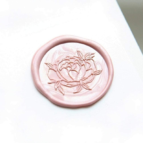Floral Peony Wax Seal Stamp | Botanical Garland Stamp