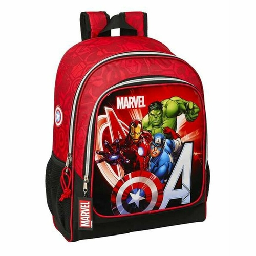 School Bag The Avengers 612279522 Black Red 32 x 42 x 14 cm (32 x 42 x